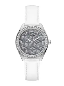 GUESS Women Leather Straps Analogue Watch GW0608L1