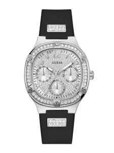GUESS Women Embellished Dial & Regular Straps Analogue Multi Function Watch GW0619L1