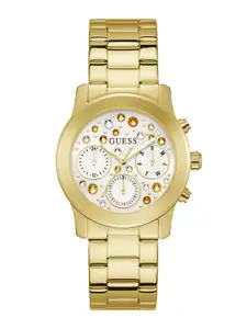 GUESS Women Embellished Dial Bracelet Analogue Multi Function Watch GW0559L2