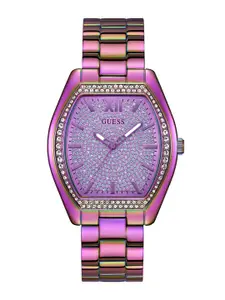 GUESS Women Dress Dignity Embellished Bracelet Style Analogue Watch U1424L3M