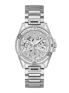 GUESS Women Sport Queen Skeleton Bracelet Style Analogue Multi Function Watch GW0464L1