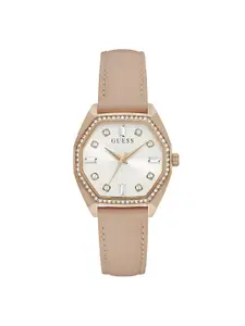 GUESS Women Dial & Leather Straps Analogue Watch GW0688L3