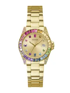 GUESS Women Dress Opaline Embellished Bracelet Style Analogue Watch GW0475L3