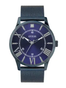 GUESS Men Dress Briefcase Analog Stainless Steel Bracelet Style  Watch- U1412G3M
