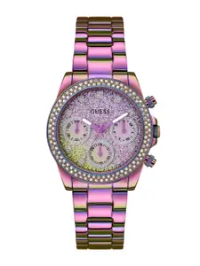 GUESS Women Bracelet Style Straps Analogue Chronograph Watch GW0483L5