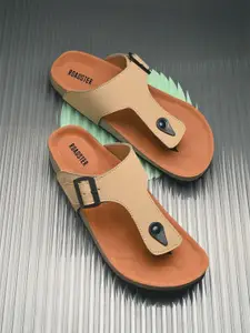 The Roadster Lifestyle Co. Men Beige Lightweight Comfort Sandals