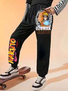 BAESD Boys Anime Printed Mid Rise Track Pants