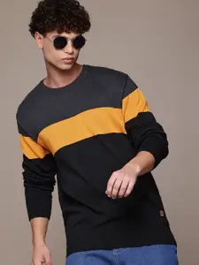 The Roadster Lifestyle Co. Acrylic Colourblocked Pullover