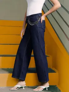 DressBerry Women Wide Leg Stretchable Jeans