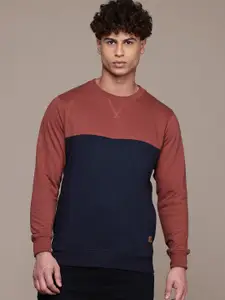 Roadster The Lifestyle Co. Round Neck Colourblocked Sweatshirt