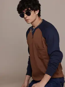 The Roadster Lifestyle Co. Round Neck Knitted Sweatshirt