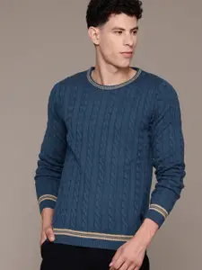 The Roadster Lifestyle Co. Cable Knit Pure Acrylic Pullover