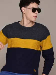The Roadster Lifestyle Co. Colourblock Acrylic Pullover