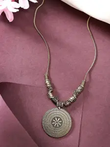 NVR Gold-Plated Circular Pendants with Chains