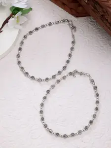 NVR Silver-Plated German Silver Anklets