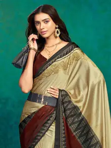 RACHNA Ethnic Motifs Satin Ready to Wear Chettinad Saree