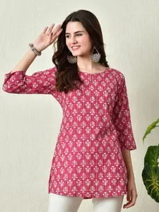 KALINI Floral Printed Pure Cotton Kurti