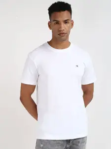 Calvin Klein Jeans Men Solid Round Neck Cotton T-shirt