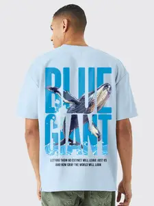 PRONK Men Typography Printed Extended Sleeves T-shirt