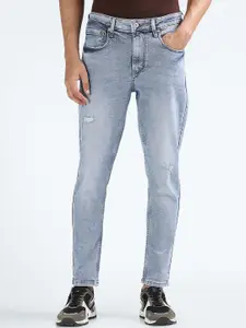 Flying Machine Mankle Men Tapered Fit Mildly Distressed Heavy Fade Stretchable Jeans