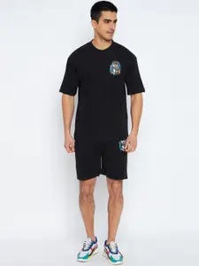 WILD WEST Graphic Printed Oversized T-shirt With Shorts
