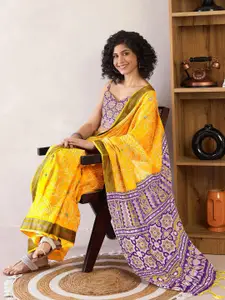 Saree mall Bandhani Ready to Wear Bagru Sarees