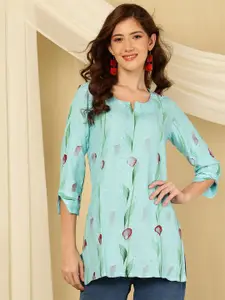 AKIMIA Floral Printed Sequinned Sequinned Kurti