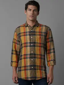 Louis Philippe Jeans Men Slim Fit Tartan Checks Opaque Checked Casual Shirt