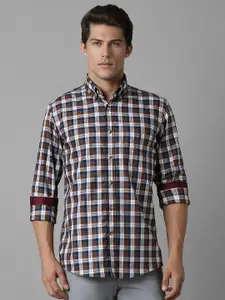 Louis Philippe Sport Men Slim Fit Tartan Checks Opaque Checked Casual Shirt