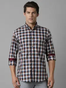 Louis Philippe Sport Men Slim Fit Tartan Checks Opaque Checked Casual Shirt