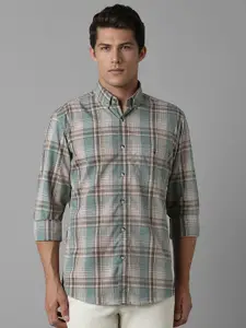 Louis Philippe Sport Men Slim Fit Tartan Checks Opaque Checked Casual Shirt