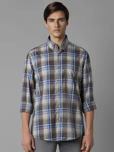 Louis Philippe Sport Men Slim Fit Tartan Checks Opaque Checked Casual Shirt