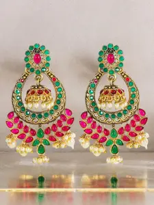 OOMPH Dome Shaped Chandbalis Earrings