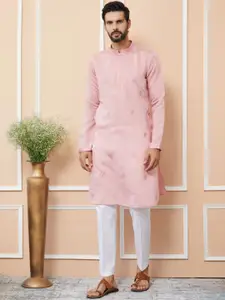 See Designs Men Floral Embroidered Regular Kurta with Pyjamas