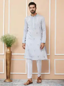 See Designs Men Floral Embroidered Regular Kurta with Pyjamas
