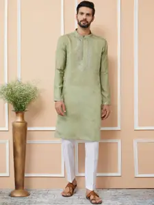 See Designs Men Embroidered Regular Thread Work Kurta with Pyjamas