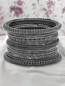 OOMPH Set of 16 Oxidised Bangles