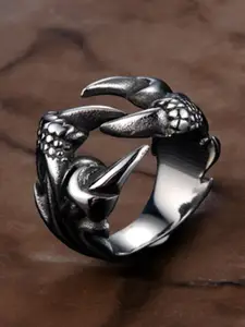 OOMPH Stainless Steel Gothic Dragon Claw Finger Ring