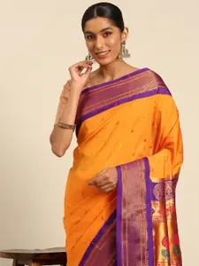 Varkala Silk Sarees Ethnic Motifs Zari Paithani Saree