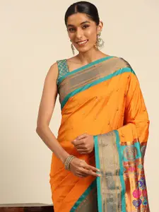 Varkala Silk Sarees Ethnic Motifs Zari Paithani Saree