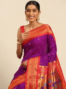 Varkala Silk Sarees Ethnic Motifs Zari Paithani Saree