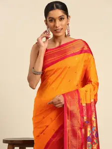 Varkala Silk Sarees Ethnic Motifs Zari Paithani Saree