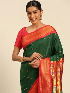 Varkala Silk Sarees Ethnic Motifs Zari Paithani Saree