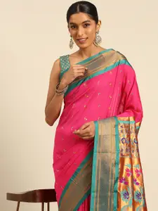 Varkala Silk Sarees Ethnic Motifs Zari Paithani Saree