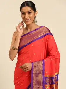 Varkala Silk Sarees Ethnic Motifs Zari Paithani Saree