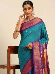 Varkala Silk Sarees Ethnic Motifs Zari Paithani Saree