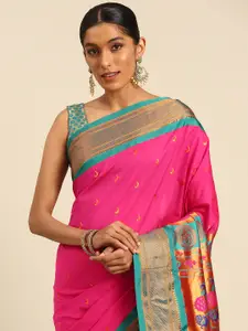 Varkala Silk Sarees Ethnic Motifs Zari Paithani Saree