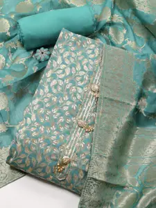 Meena Bazaar Art Silk Unstitched Dress Material