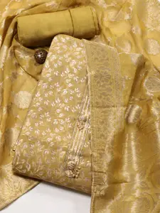 Meena Bazaar Art Silk Unstitched Dress Material