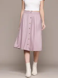 The Roadster Lifestyle Co. Button-Down Flared Skirt
